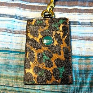 Coach ID Lanyards - cheetah print